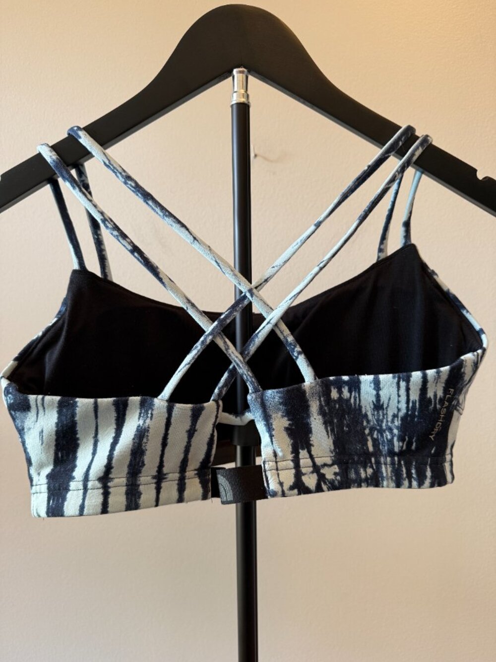 The North Face Racerback Sports Bra Blue Tie Dye Women's Large - Picture 2 of 4